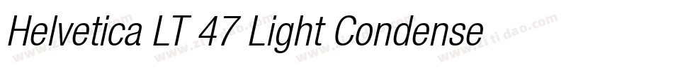 Helvetica LT 47 Light Condensed字体转换